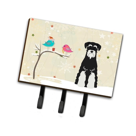 Jensendistributionservices Christmas Presents Between Friends Standard Schnauzer Salt & Pepper Leash or Key Holder MI1708382